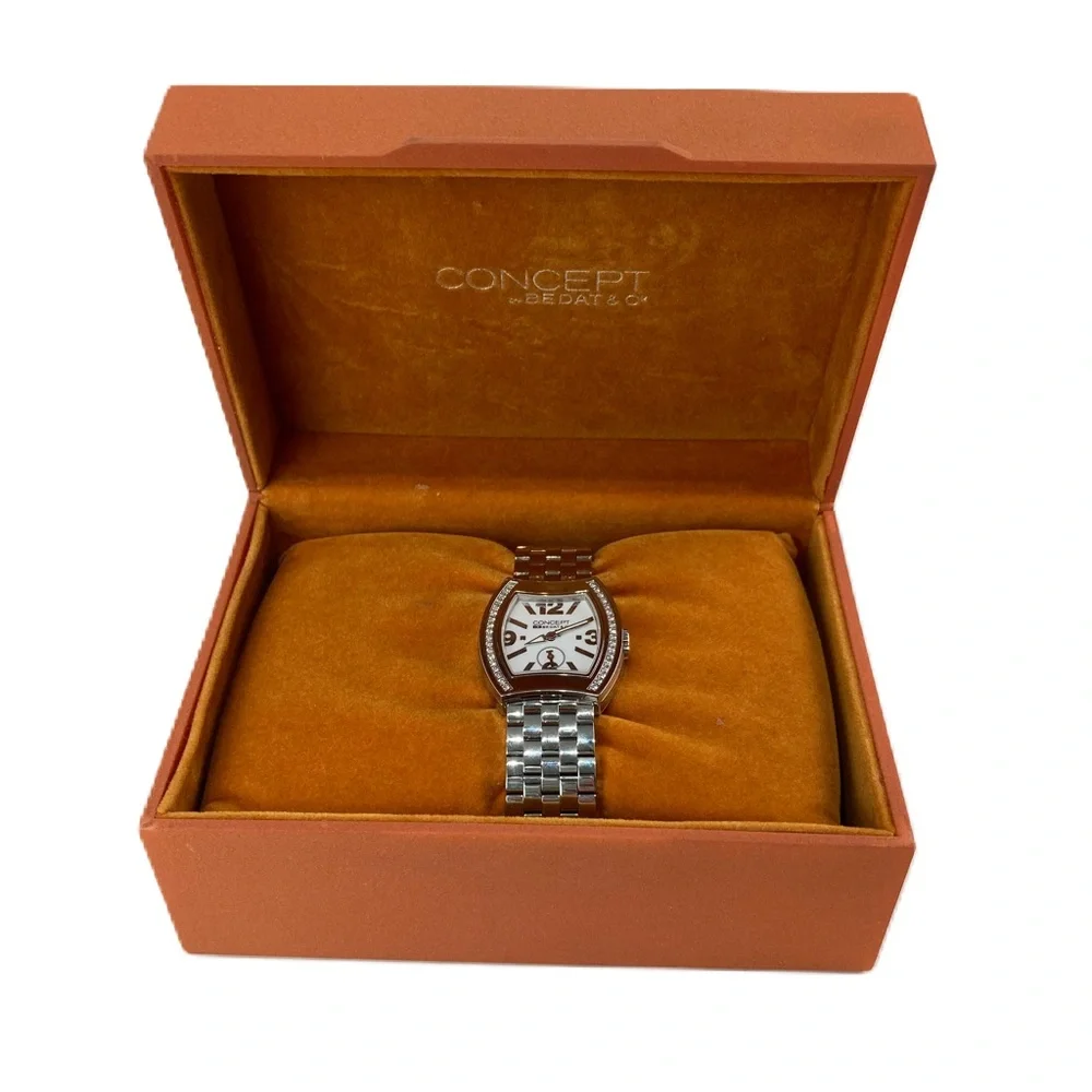 NWOT Bedat & Co. Diamond & Stainless steel ladies Quarts watch